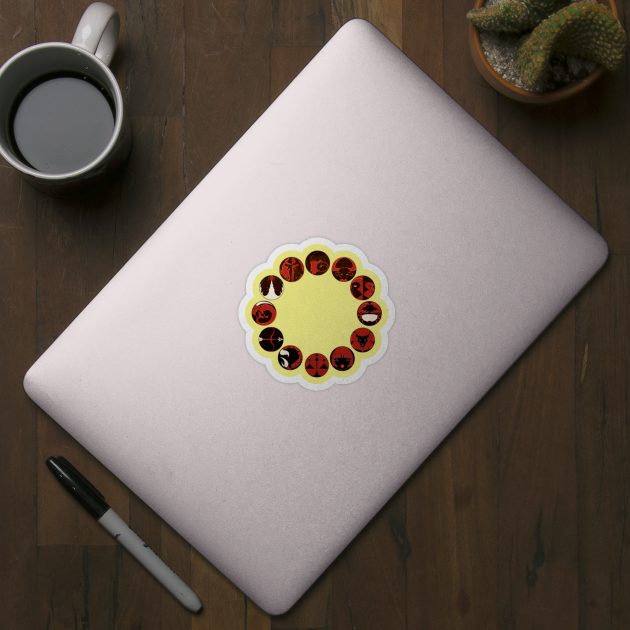 zodiac round zodiac sticker teepublic